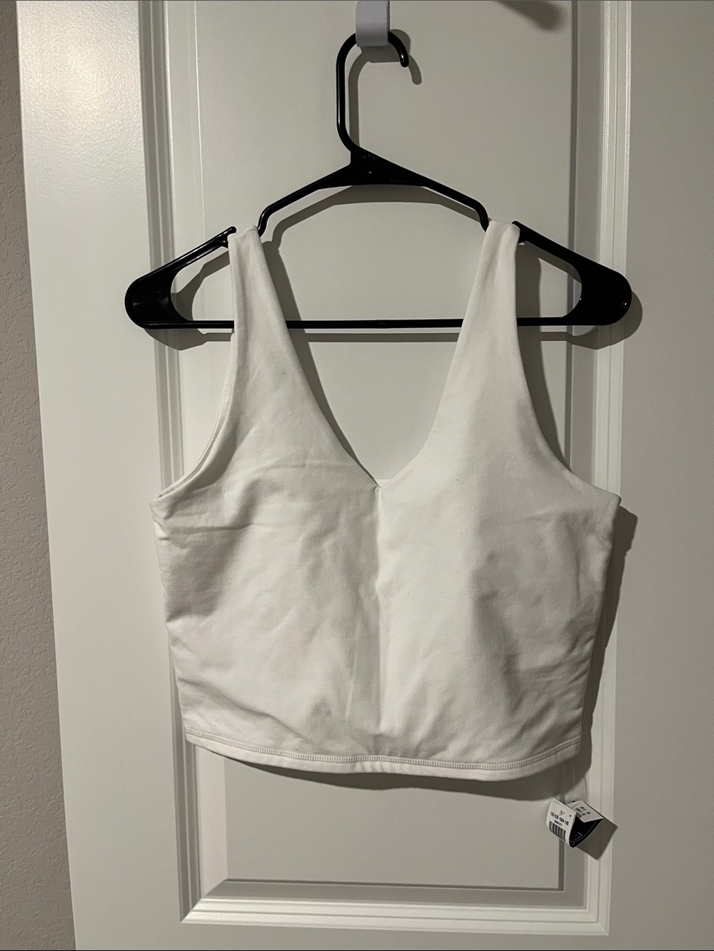 Abercrombie & Fitch White V-Neck Cropped Tank
